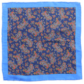 Blue Frederick Paisley Pocket Square - Tie Doctor